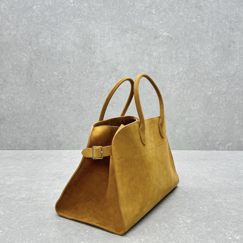 The Row Suede Margaux 15 Bag Brown T1831