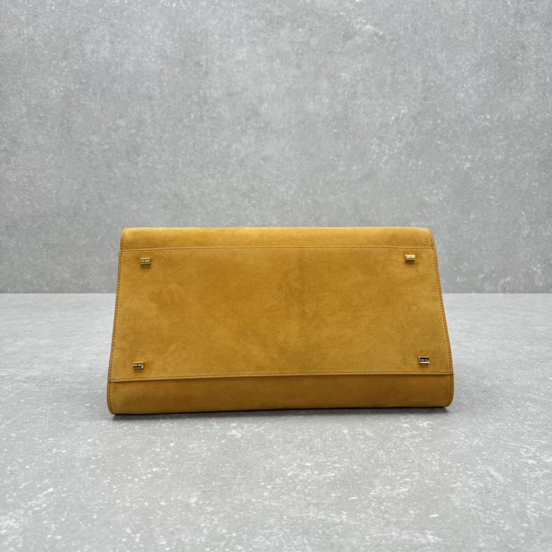 The Row Suede Margaux 15 Bag Brown T1831