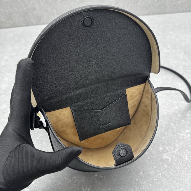 Alaia Calfskin Crossbody Bag Black AL4495