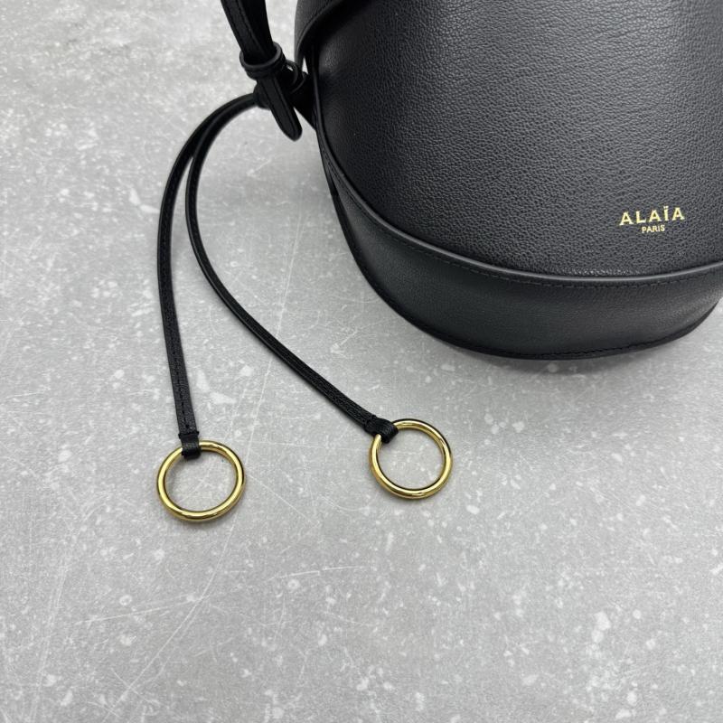 Alaia Calfskin Crossbody Bag Black AL4495