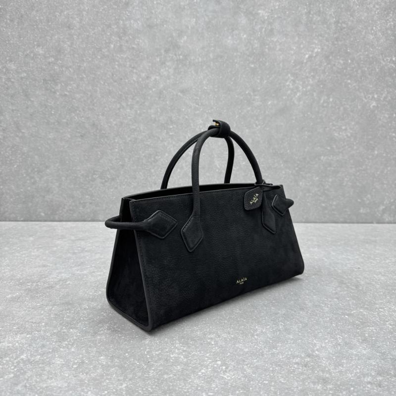 Alaia Le Teckel Small Suede Tote Bag Black S4425