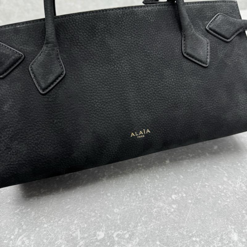 Alaia Le Teckel Small Suede Tote Bag Black S4425