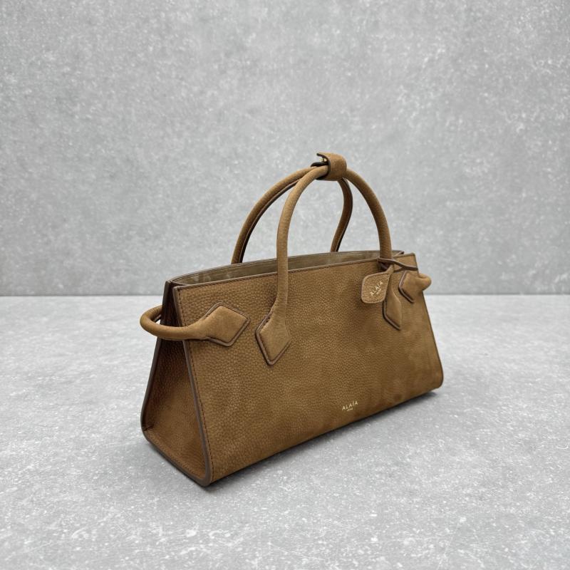 Alaia Le Teckel Small Suede Tote Bag Brown S4425