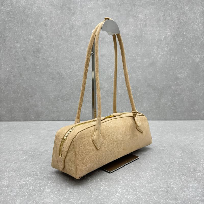 Alaia Le Teckel Suede Shoulder Bag Beige L4401