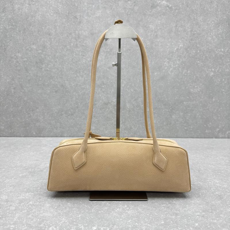 Alaia Le Teckel Suede Shoulder Bag Beige L4401