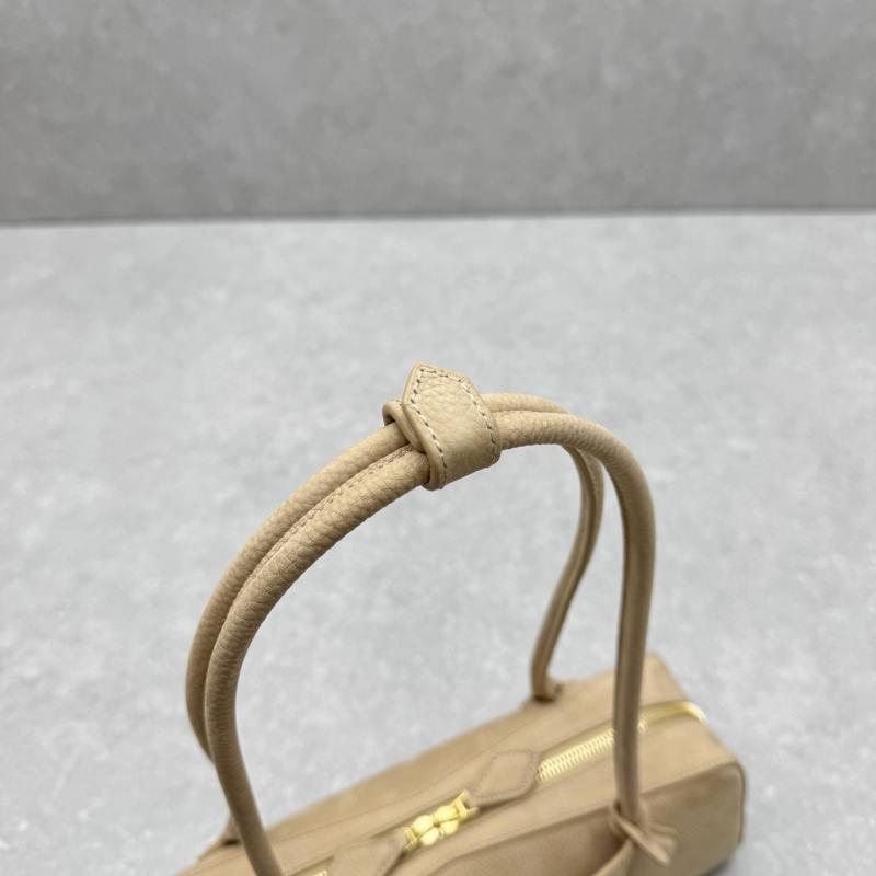 Alaia Le Teckel Suede Shoulder Bag Beige L4401