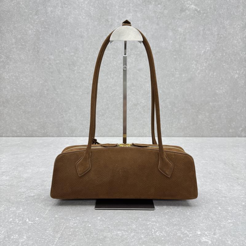 Alaia Le Teckel Suede Shoulder Bag Light Brown L4401