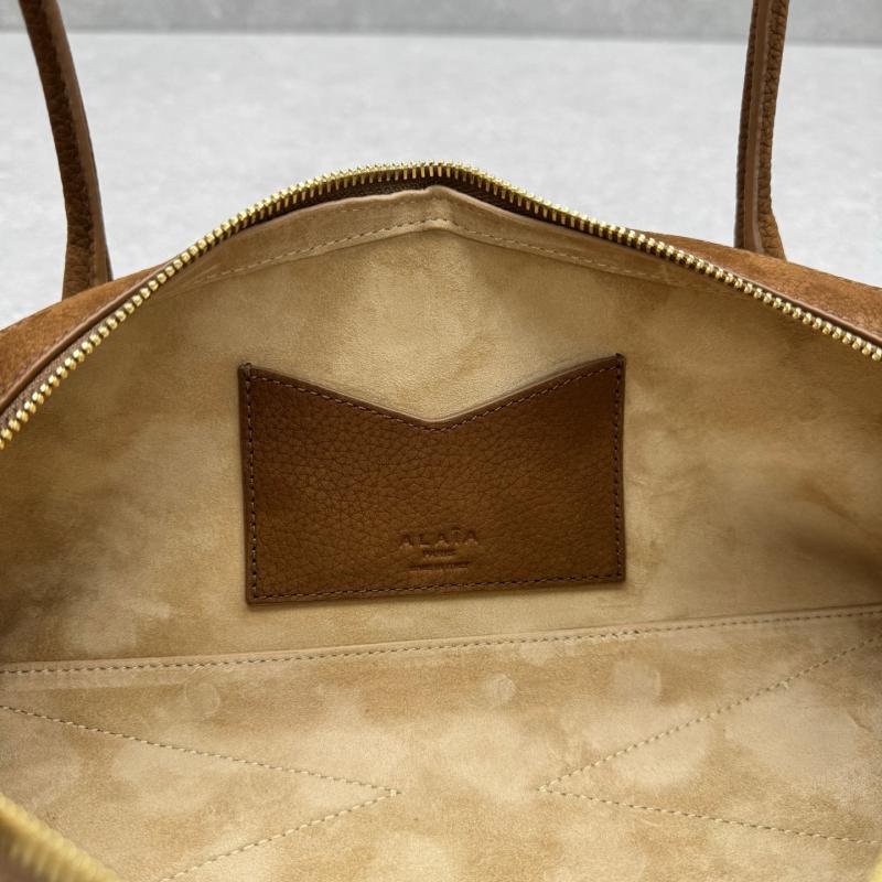 Alaia Le Teckel Suede Shoulder Bag Light Brown L4401