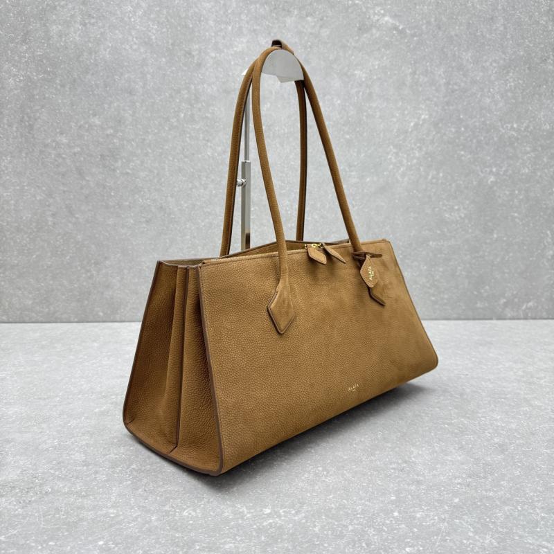 Alaia Le Teckel Suede Tote Bag Brown L4425