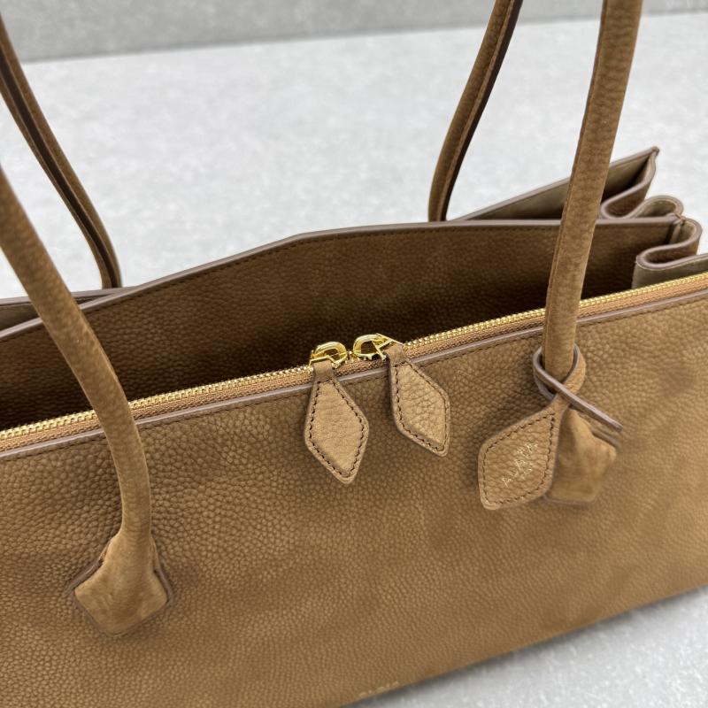 Alaia Le Teckel Suede Tote Bag Brown L4425