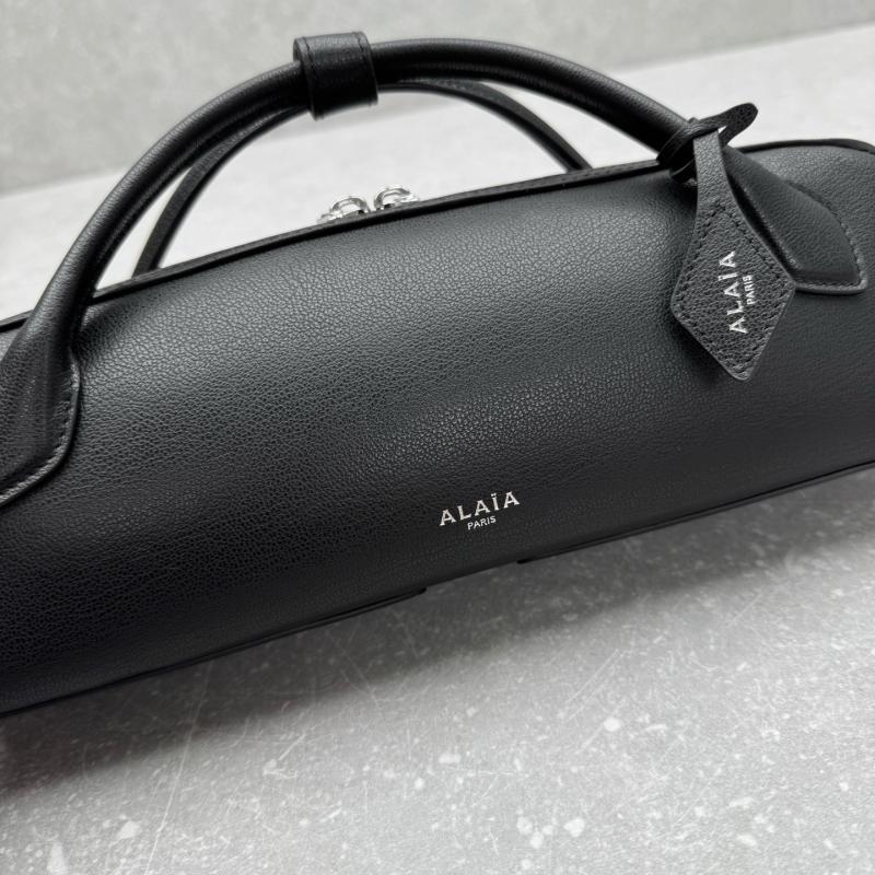Alaia Le Teckel textured-leather Tote Black AL4499