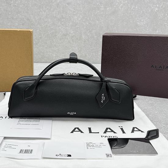 Alaia Le Teckel textured-leather Tote Black AL4499