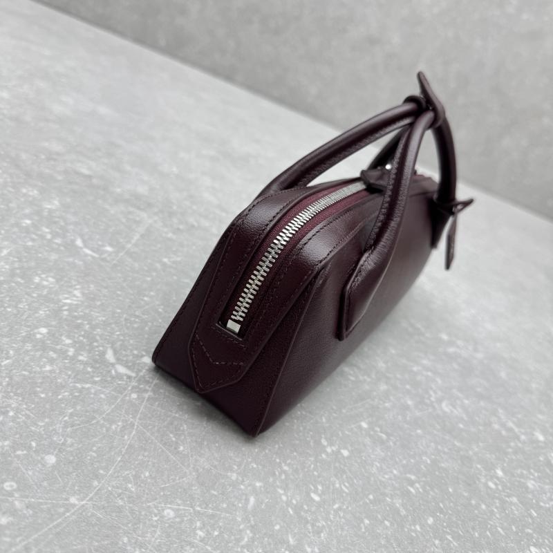 Alaia Le Teckel textured-leather Tote Burgundy AL4499