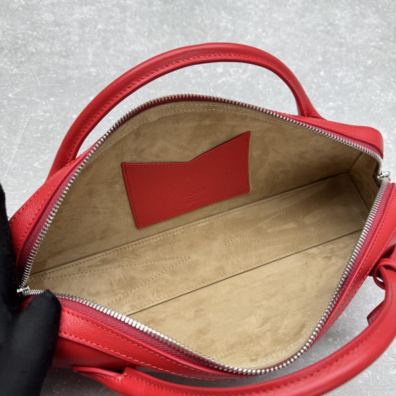 Alaia Le Teckel textured-leather Tote Red AL4499