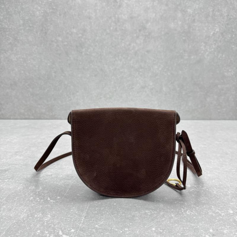 Alaia Suede Crossbody Bag Brown AL4495