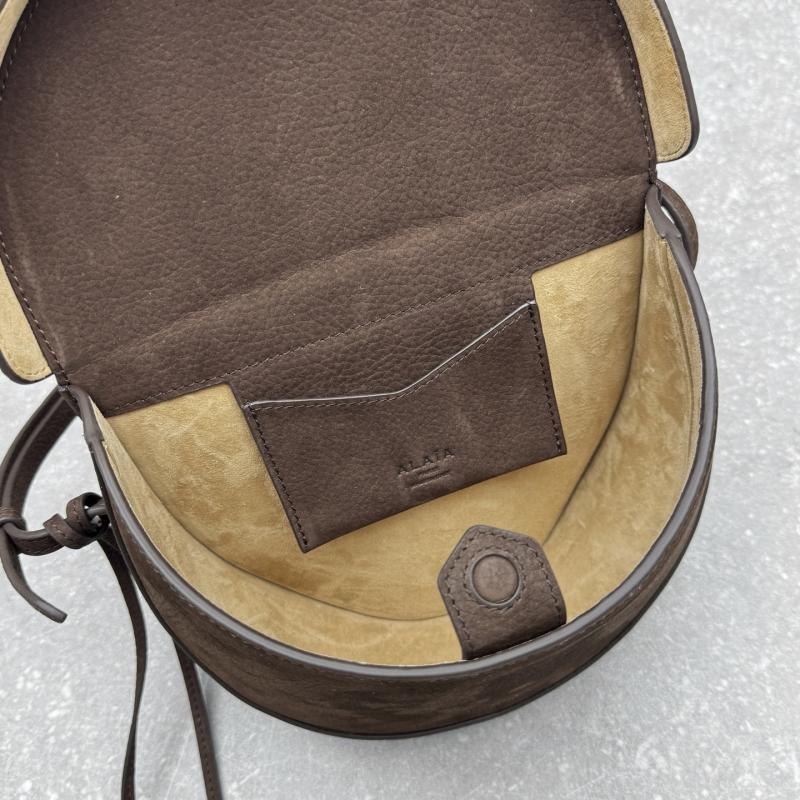 Alaia Suede Crossbody Bag Brown AL4495