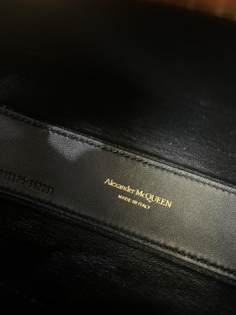 Alexander McQueen Jewelled Mini Hobo Bag A731136 Black