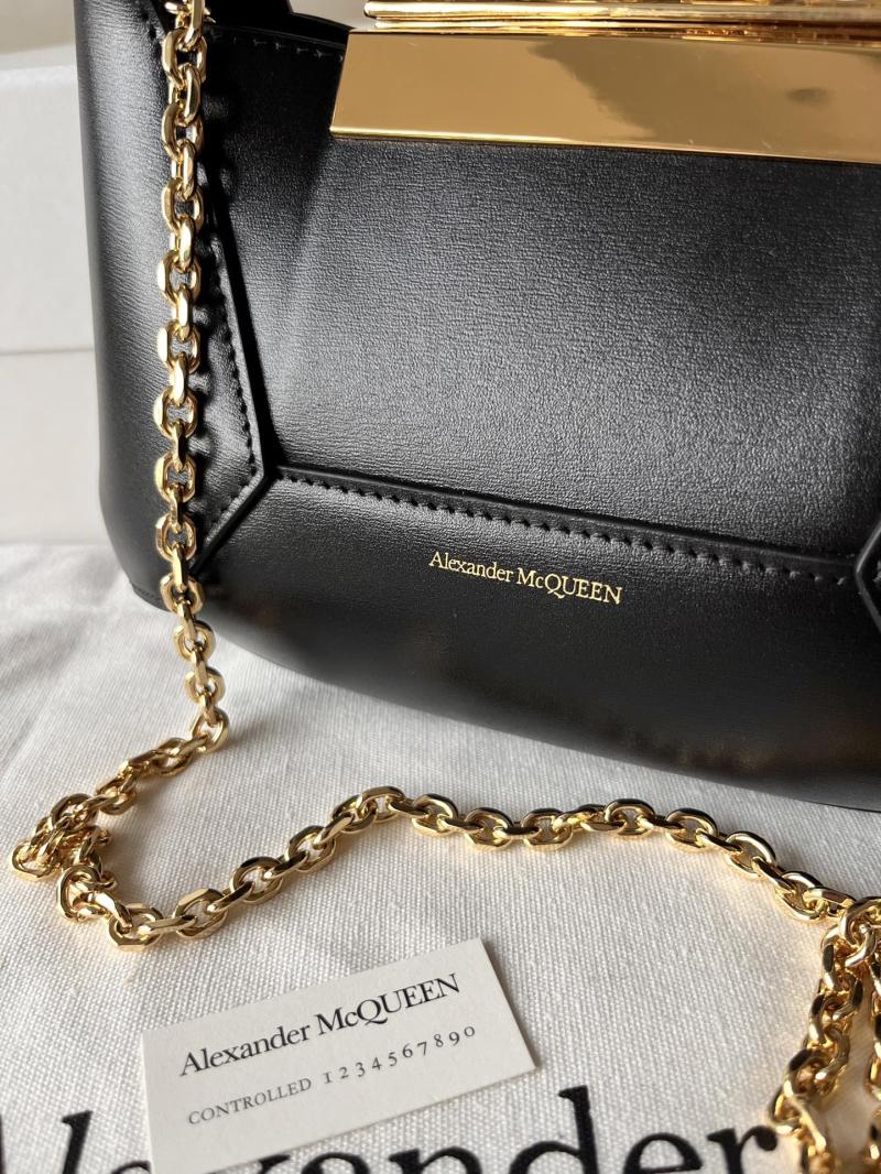 Alexander McQueen Jewelled Mini Hobo Bag A731136 Black
