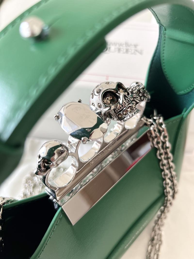 Alexander McQueen Jewelled Mini Hobo Bag Green A731136