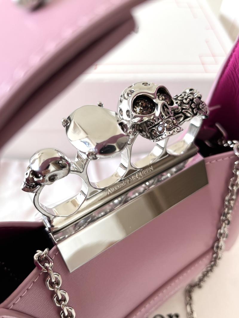 Alexander McQueen Jewelled Mini Hobo Bag Pink A731136