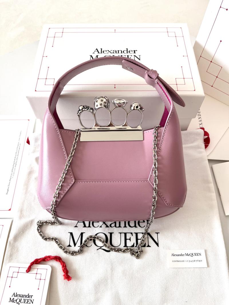 Alexander McQueen Jewelled Mini Hobo Bag Pink A731136