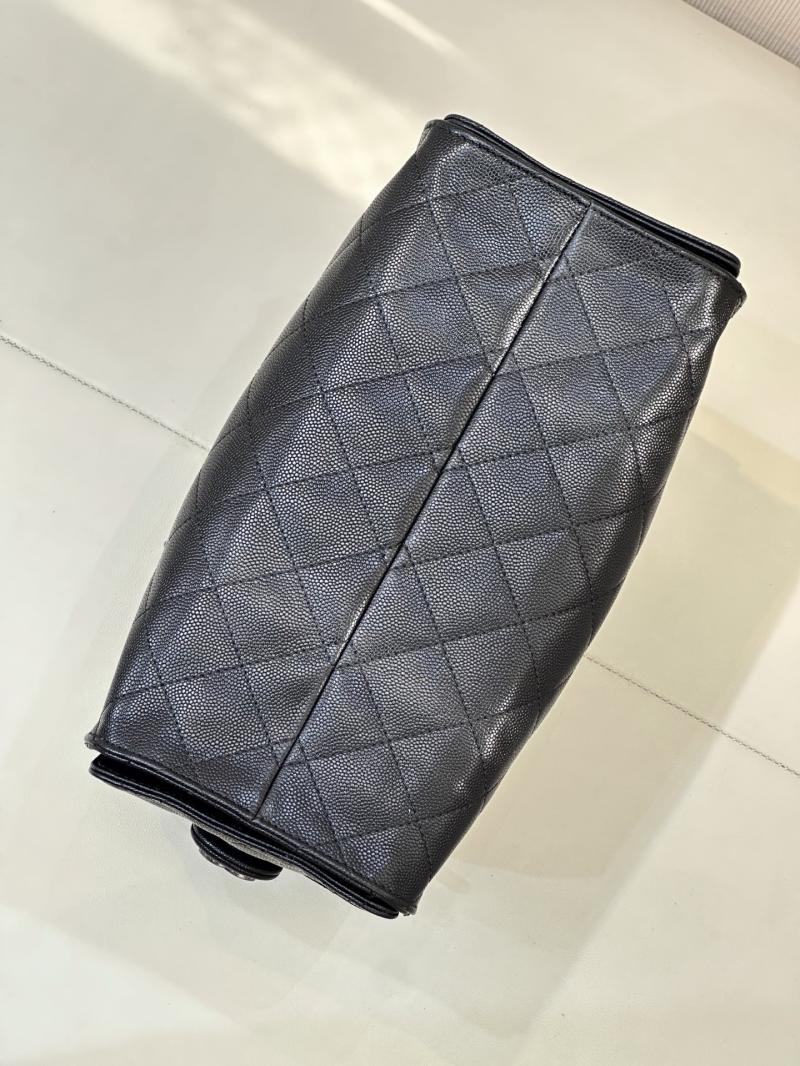 Chanel 25 Small Handbag Champagne Black AS5293