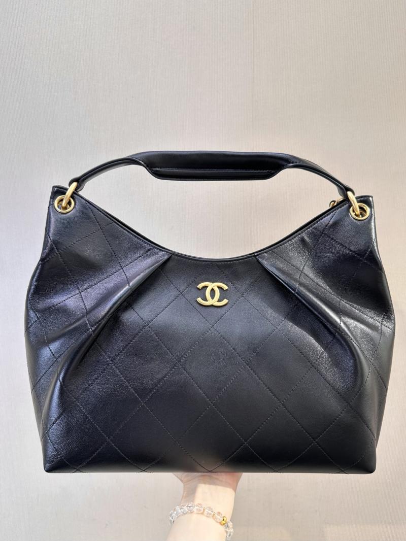 Chanel Calfskin Large Hobo Bag Black AS5978