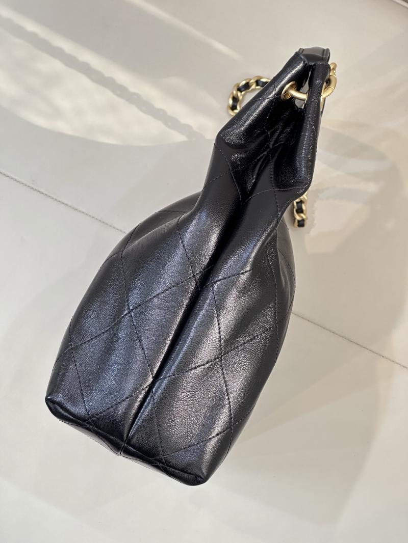 Chanel Calfskin Large Hobo Bag Black AS5978