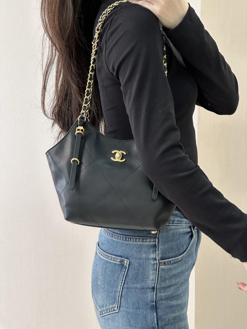 Chanel Calfskin Small Tote Black AS6015