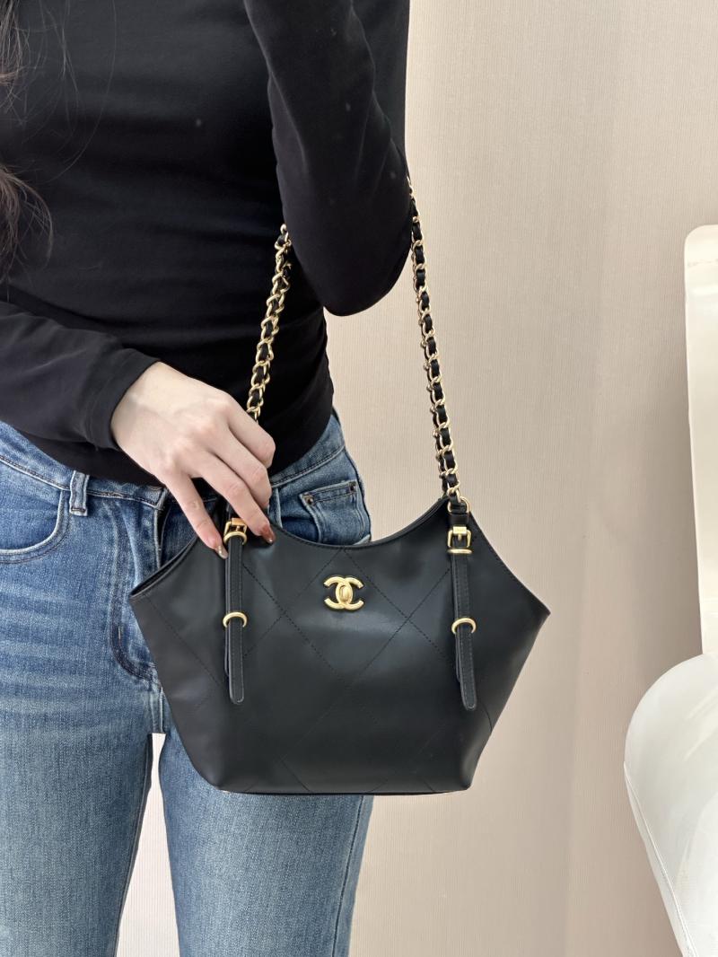 Chanel Calfskin Small Tote Black AS6015