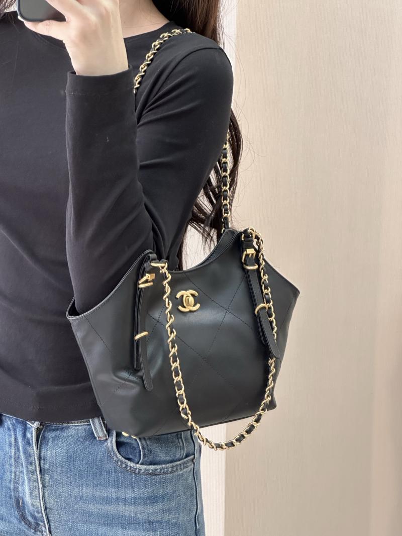 Chanel Calfskin Small Tote Black AS6015