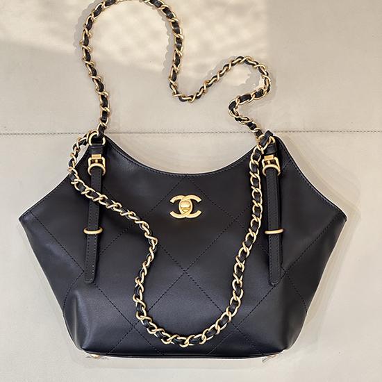 Chanel Calfskin Small Tote Black AS6015