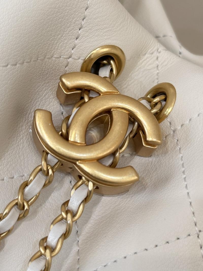 Chanel Large Hobo Bag White AS5967