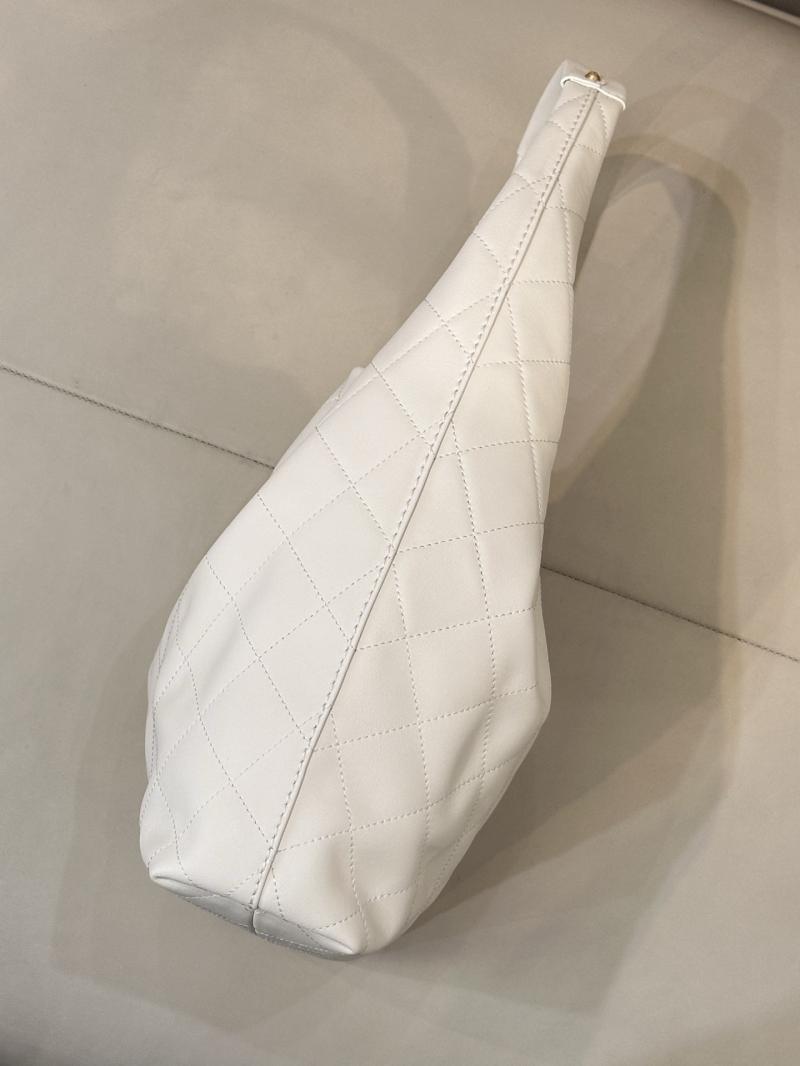 Chanel Large Hobo Bag White AS5967