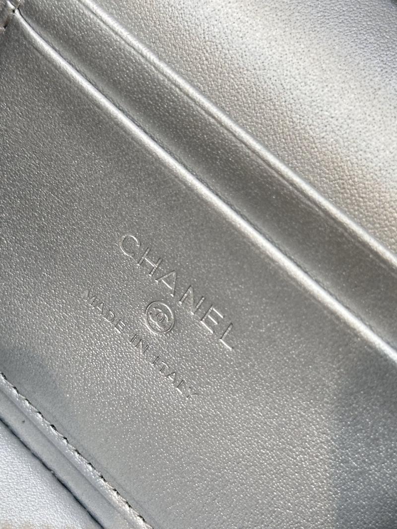 Chanel Long Vanity With Chain Silver AP4407