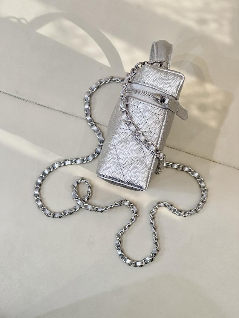 Chanel Long Vanity With Chain Silver AP4407