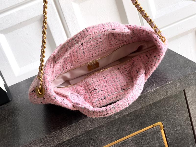 Chanel Mini Tweed Bow Bag Pink AS5849