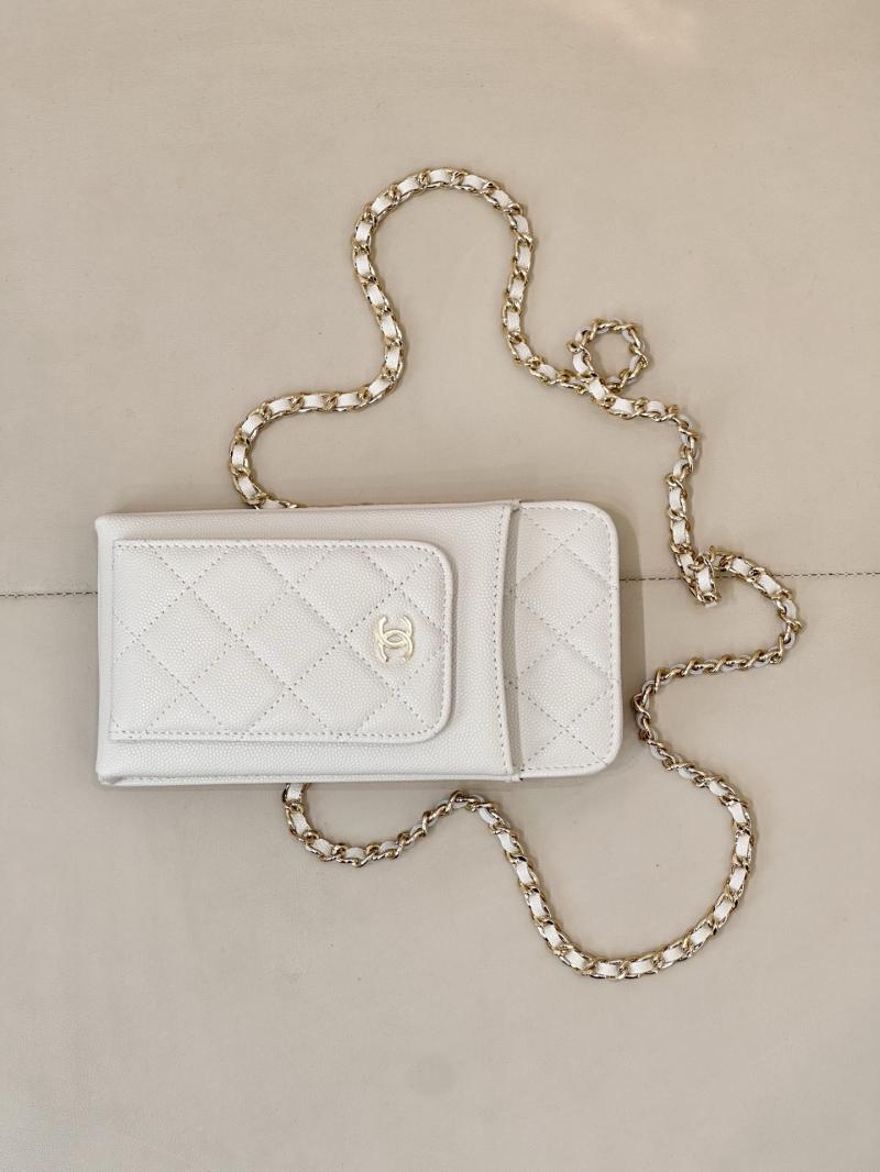 Chanel Phone Bag White AP0990