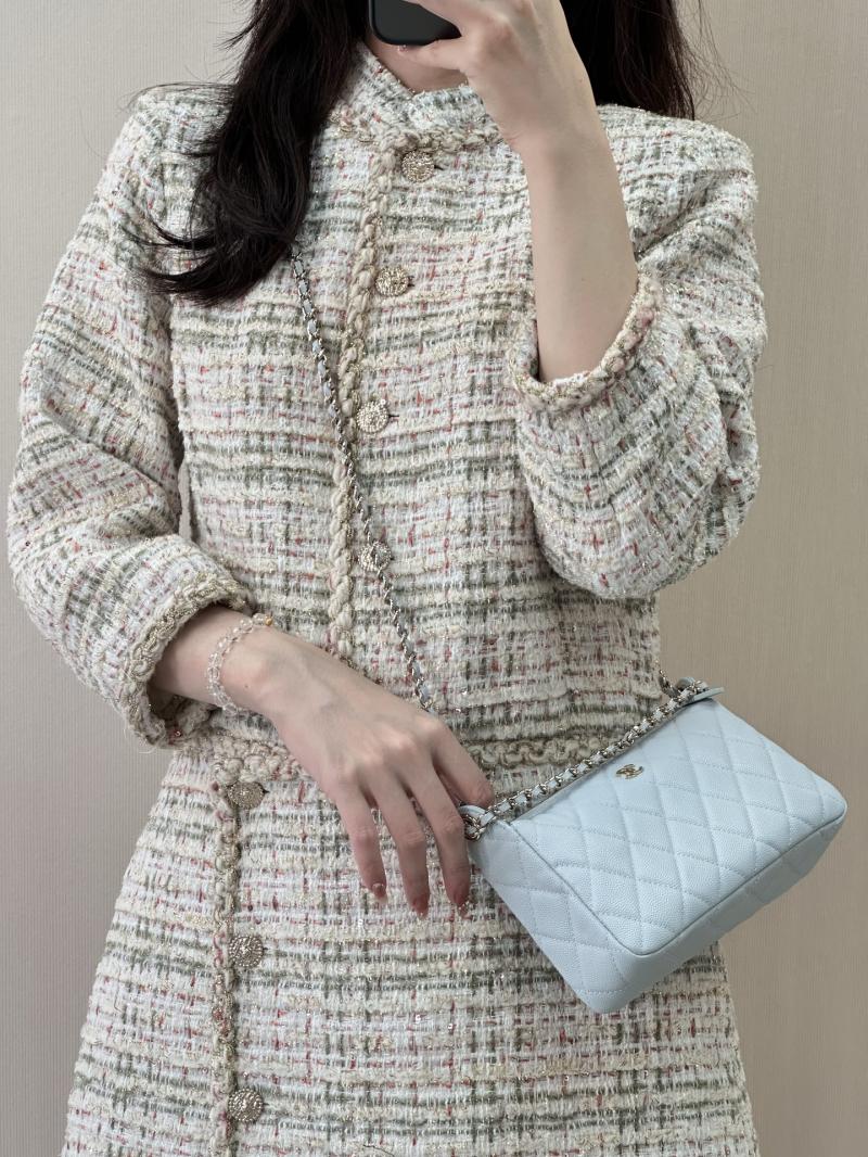 Chanel Shoulder Bag Blue AP4704