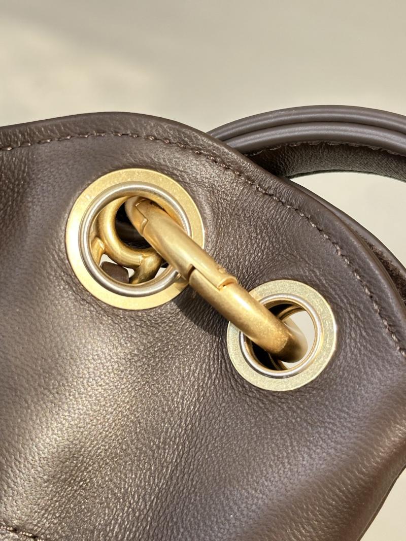 Chanel Suede Hobo Bag Dark Brown AS5970