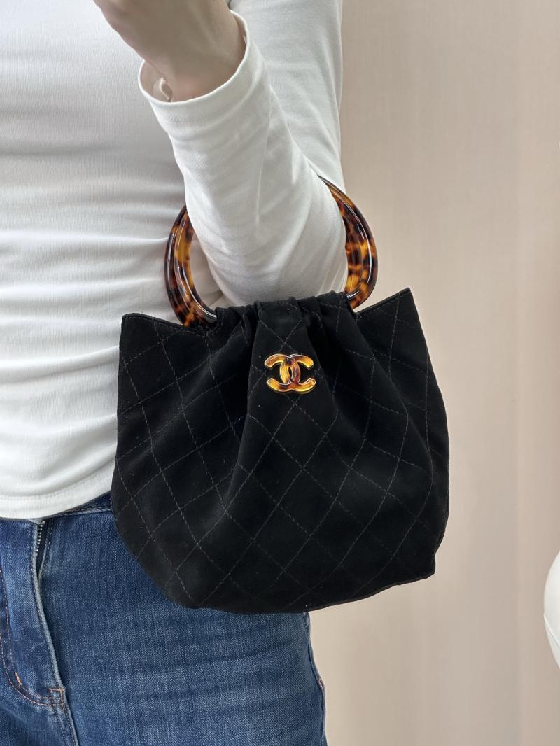 Chanel Suede Small Hobo Bag Black AS6022