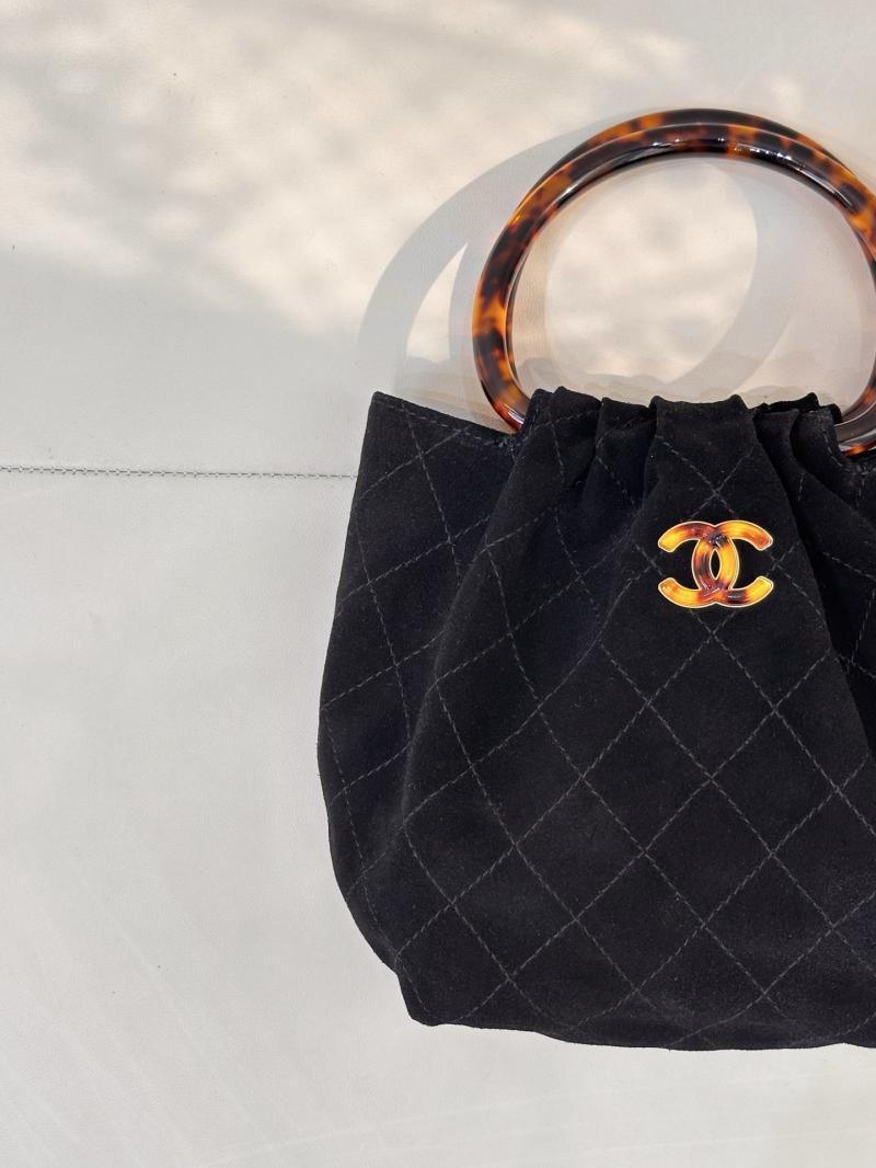 Chanel Suede Small Hobo Bag Black AS6022