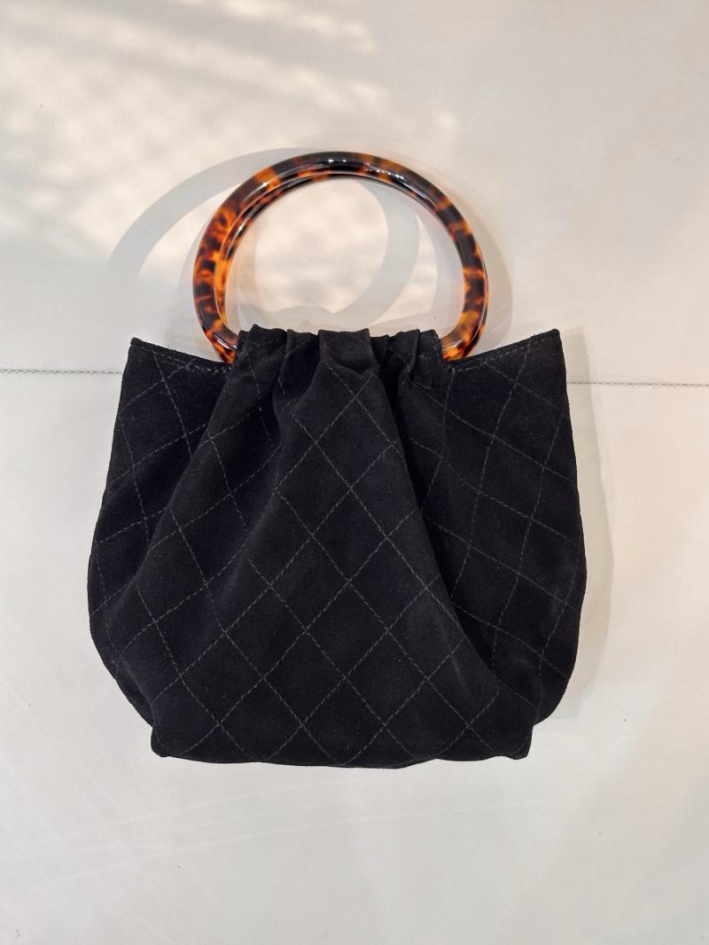 Chanel Suede Small Hobo Bag Black AS6022