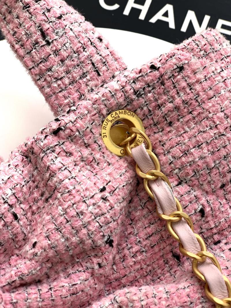 Chanel Tweed Bow bag Pink AS5851