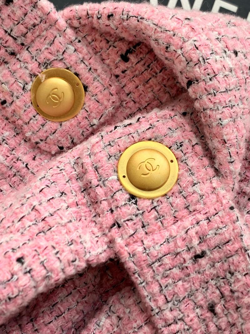 Chanel Tweed Bow bag Pink AS5851