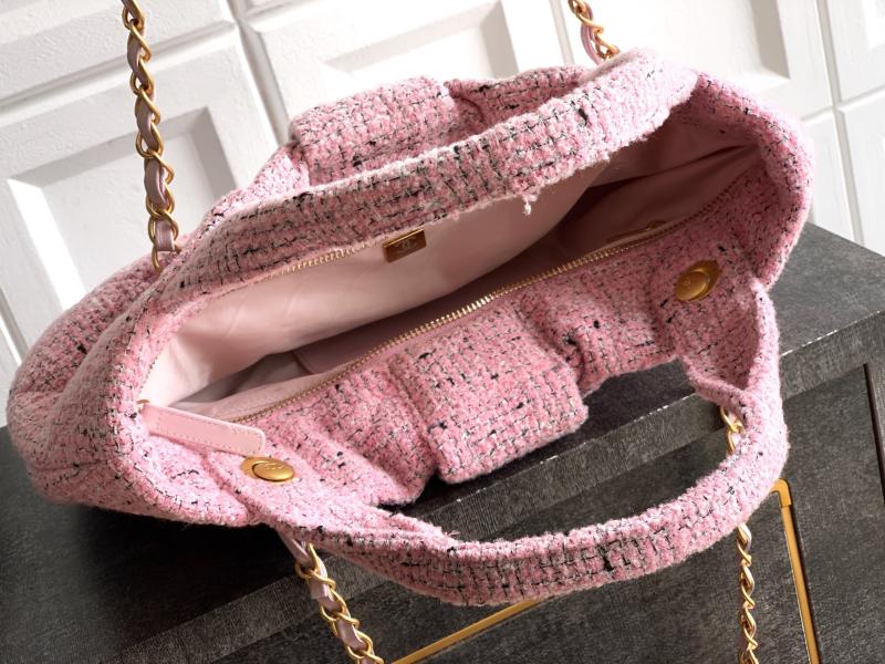 Chanel Tweed Bow bag Pink AS5851