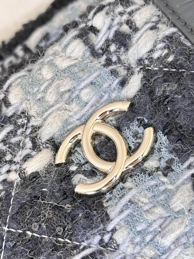 Chanel Tweed Shopping Bag Black AS5689