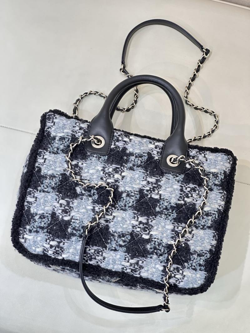 Chanel Tweed Small Tote Black AS5688