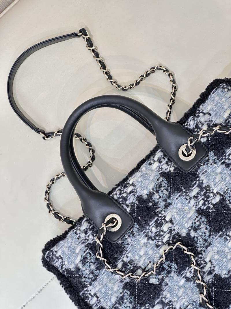 Chanel Tweed Small Tote Black AS5688