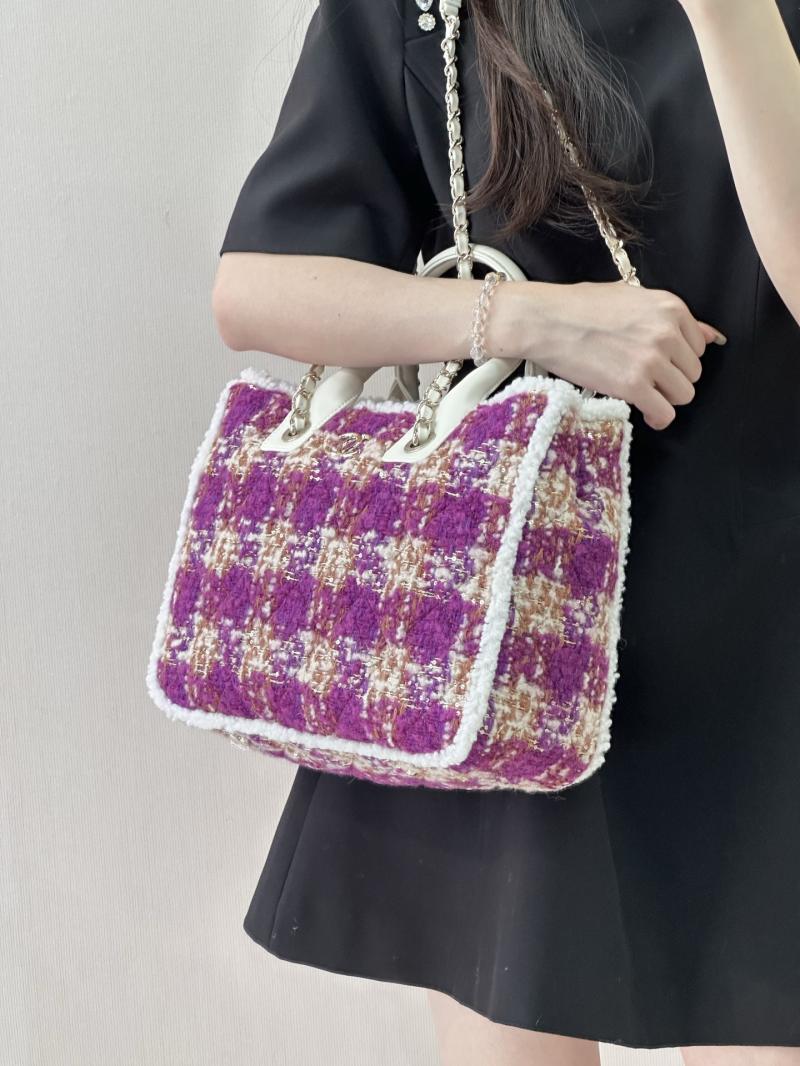 Chanel Tweed Small Tote Pink AS5688